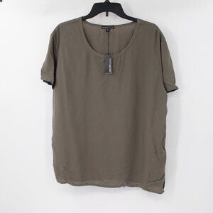 NWT James Pearse Tee Women‎ 3 green round Neck cupro shirt short sleeve top